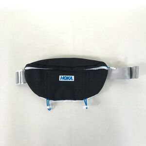 Hoka Adjustable Waist Pack Belt Bag Black Logo Pockets Hiking Outdoor Zip Travel
